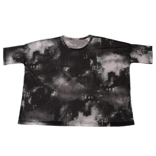 Y's Graphic Print Mesh Sheer T-Shirt Multi Size 2