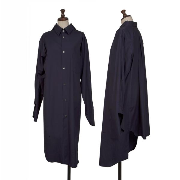 COMME des GARCONS Cotton Docked Design Shirt Blue Size M
