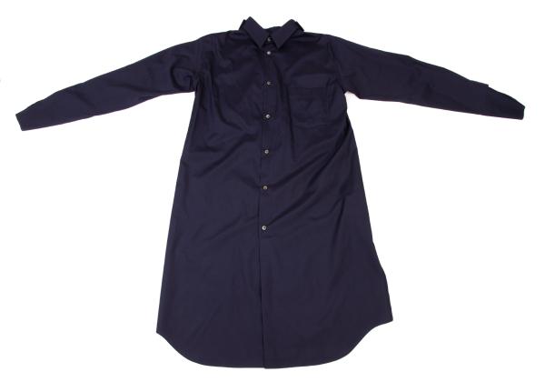 COMME des GARCONS Cotton Docked Design Shirt Blue Size M
