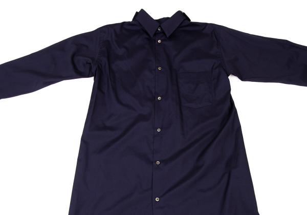 COMME des GARCONS Cotton Docked Design Shirt Blue Size M