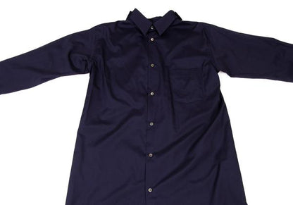 COMME des GARCONS Cotton Docked Design Shirt Blue Size M