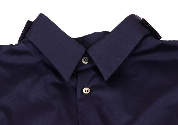 COMME des GARCONS Cotton Docked Design Shirt Blue Size M