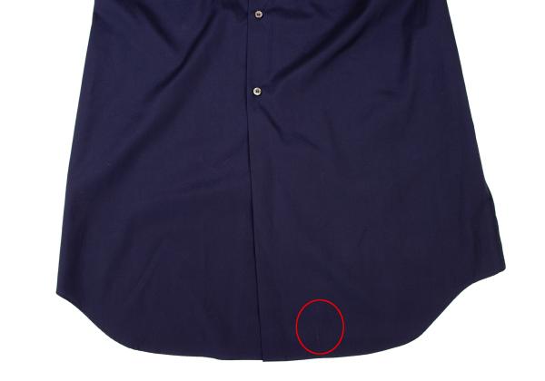 COMME des GARCONS Cotton Docked Design Shirt Blue Size M