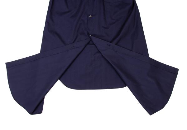 COMME des GARCONS Cotton Docked Design Shirt Blue Size M