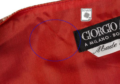 GIORGIO ARMANI Botanical Print Vest Red Beige Size 40