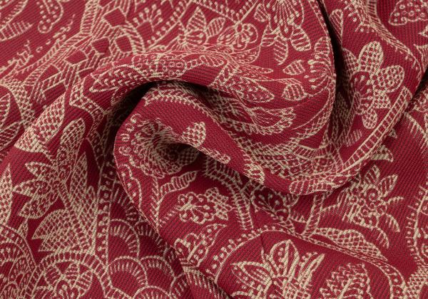 GIORGIO ARMANI Botanical Print Vest Red Beige Size 40