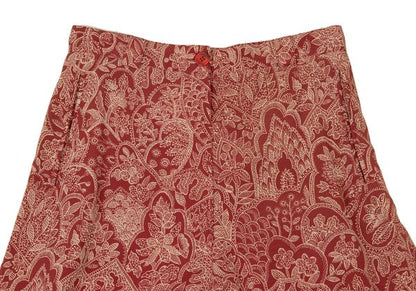 GIORGIO ARMANI Botanical Print Shorts Red-Beige Size 40