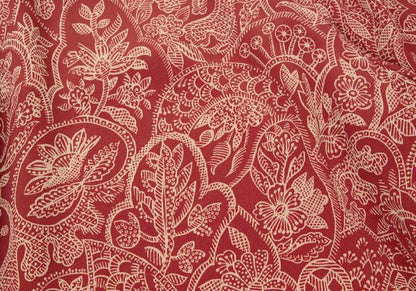 GIORGIO ARMANI Botanical Print Shorts Red-Beige Size 40