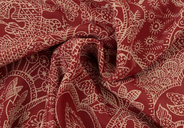 GIORGIO ARMANI Botanical Print Shorts Red-Beige Size 40