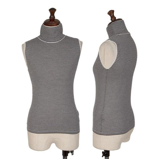 GIORGIO ARMANI Cashmere Sleeveless Top Black Knit Size 38