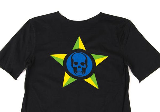 Lucien PellatiFinet Star Skull Print T-Shirt Black Size M