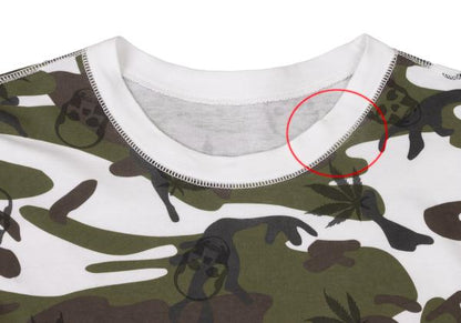 Lucien PellatiFinet Camo Skull Cotton Long Top White Size M