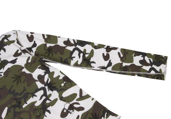 Lucien PellatiFinet Camo Skull Cotton Long Top White Size M