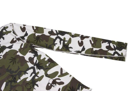 Lucien PellatiFinet Camo Skull Cotton Long Top White Size M