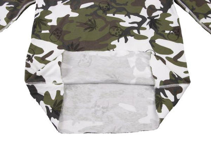 Lucien PellatiFinet Camo Skull Cotton Long Top White Size M