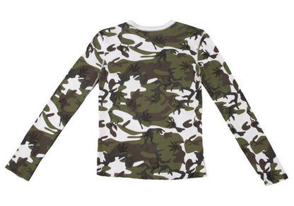 Lucien PellatiFinet Camo Skull Cotton Long Top White Size M