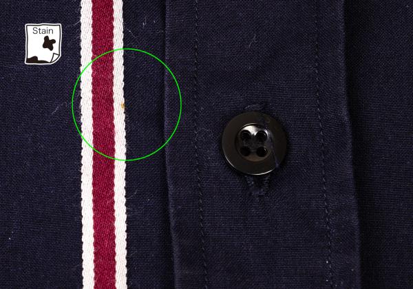 Y's for men Cotton Stripe Shirt Navy Wine Gray Size 4
