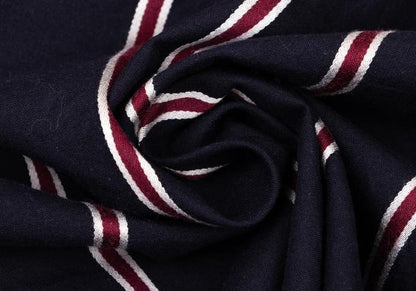 Y's for men Cotton Stripe Shirt Navy Wine Gray Size 4