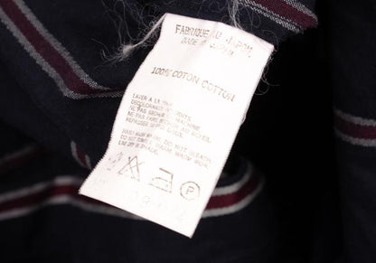 Y's for men Cotton Stripe Shirt Navy Wine Gray Size 4