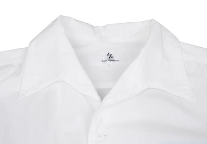 Y's for men Paint Design Open Collar Long Shirt White Size 3