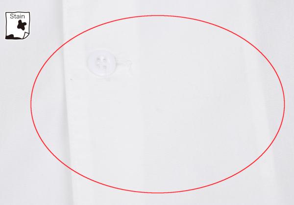 Y's for men Paint Design Open Collar Long Shirt White Size 3
