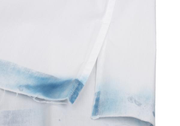 Y's for men Paint Design Open Collar Long Shirt White Size 3