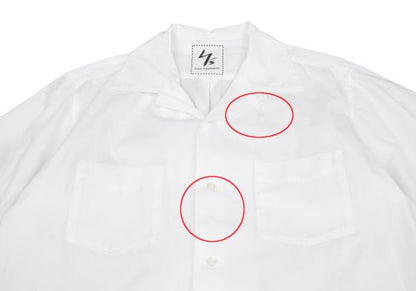 Y's for men White Cotton Double Pocket Collar Shirt Size 3