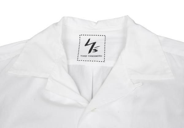 Y's for men White Cotton Double Pocket Collar Shirt Size 3