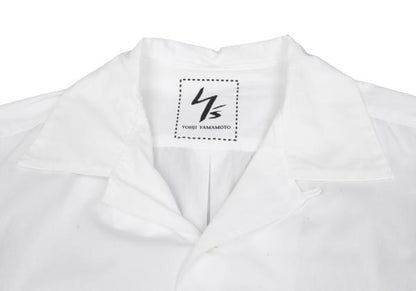 Y's for men White Cotton Double Pocket Collar Shirt Size 3