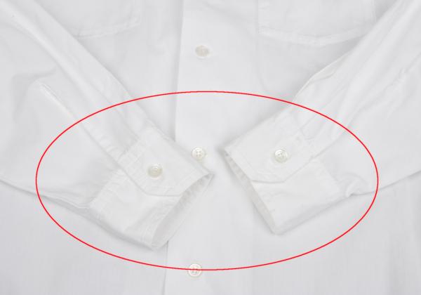 Y's for men White Cotton Double Pocket Collar Shirt Size 3