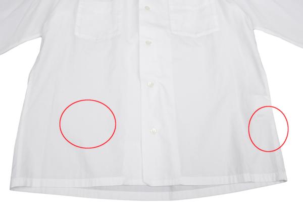 Y's for men White Cotton Double Pocket Collar Shirt Size 3
