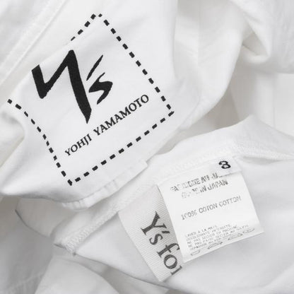 Y's for men White Cotton Double Pocket Collar Shirt Size 3