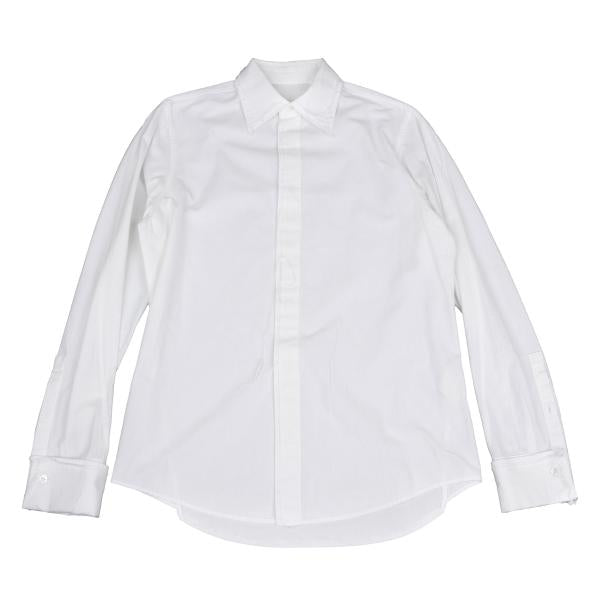Y's for men White Cotton Raw Edge Fly Front Shirt Size 1