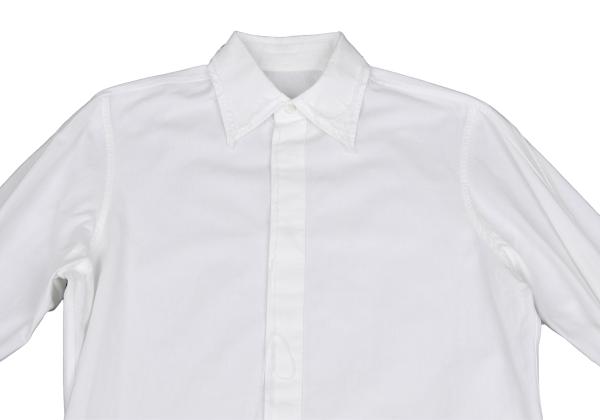 Y's for men White Cotton Raw Edge Fly Front Shirt Size 1