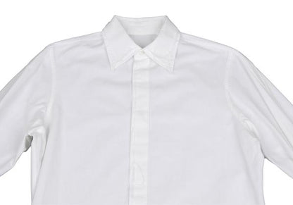 Y's for men White Cotton Raw Edge Fly Front Shirt Size 1