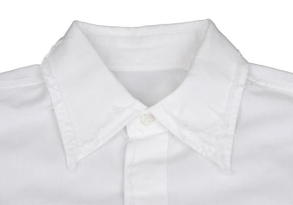 Y's for men White Cotton Raw Edge Fly Front Shirt Size 1