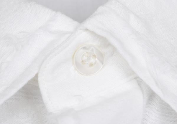 Y's for men White Cotton Raw Edge Fly Front Shirt Size 1