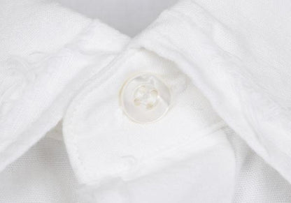 Y's for men White Cotton Raw Edge Fly Front Shirt Size 1
