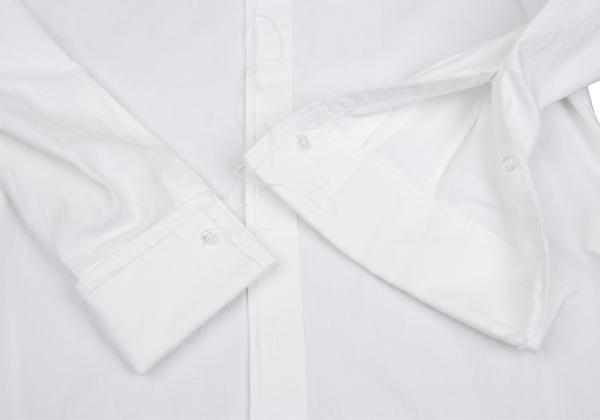 Y's for men White Cotton Raw Edge Fly Front Shirt Size 1
