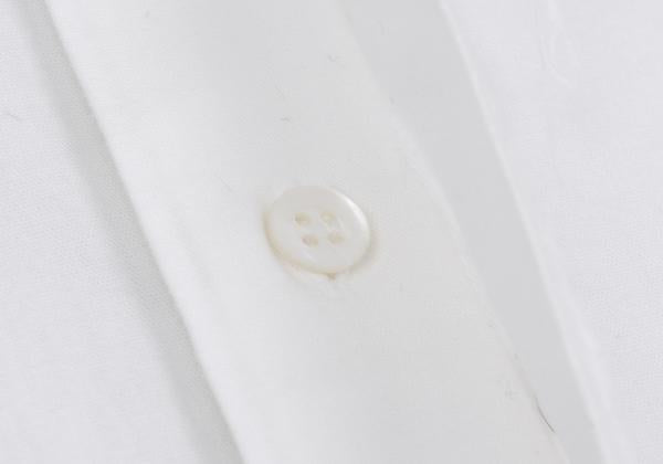 Y's for men White Cotton Raw Edge Fly Front Shirt Size 1