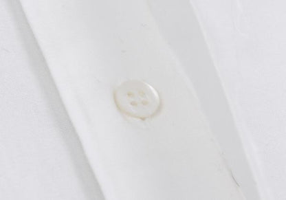 Y's for men White Cotton Raw Edge Fly Front Shirt Size 1