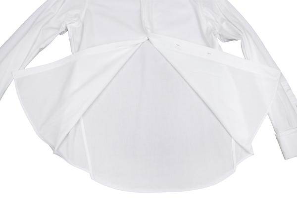 Y's for men White Cotton Raw Edge Fly Front Shirt Size 1