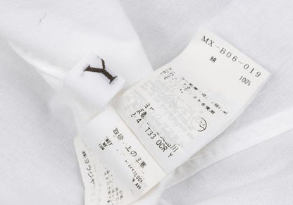 Y's for men White Cotton Raw Edge Fly Front Shirt Size 1