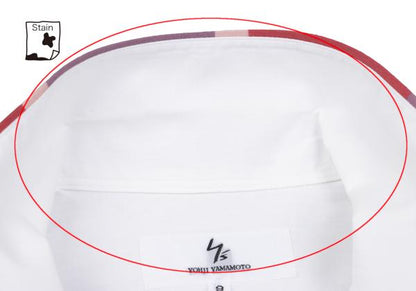 Y's for men Piping Open Collar Short Shirt White/Red Size 3