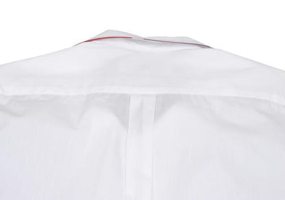 Y's for men Piping Open Collar Short Shirt White/Red Size 3