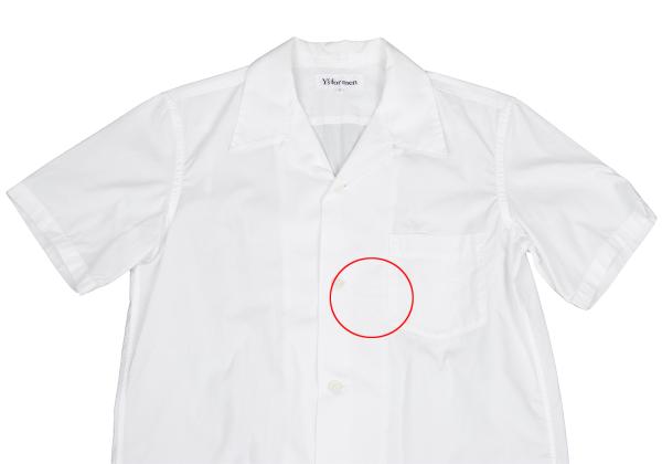 Y's for men Open Collar Short Sleeve Shirt White Size 3