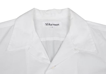 Y's for men Open Collar Short Sleeve Shirt White Size 3