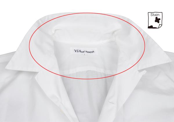 Y's for men Open Collar Short Sleeve Shirt White Size 3