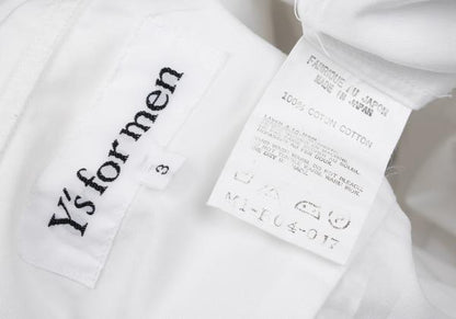 Y's for men Open Collar Short Sleeve Shirt White Size 3