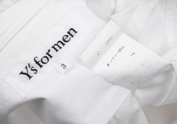Y's for men Open Collar Short Sleeve Shirt White Size 3
